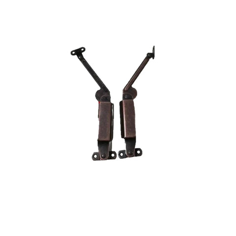 Two Piece Antique Bronze Spring Loaded Cover Plate Hinge With Screws For Tables Toy Boxes And Furniture Cabinets Soft Close Lid Support No Fuss Durable Rust Proof Easy To Install