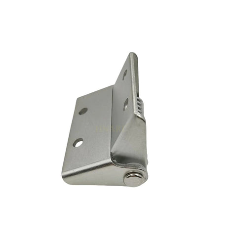 Side view of Lift Gate Hinge 104804GT Replacement For Genie Entry Gate Spring Hinge, heavy-duty metal hinge with bolt holes.