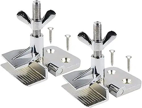 Two Pack Butterfly Frame Hinge Clamp Set For Screen Printing Heavy Duty Zinc Alloy DIY Hobby Tool With Screws shown