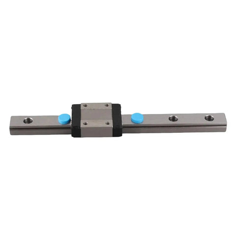 Miniature Linear Rail Guide With 12mm Width, 4 Point Contact, Integrated Lubrication System for Precision Equipment shown horizontally
