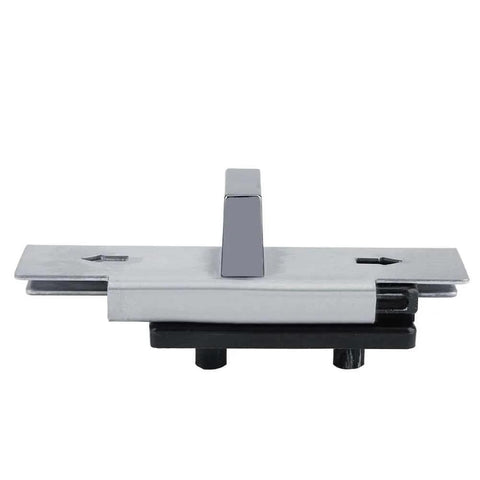 Public Restroom Privacy Door Bolt With Engaged Vacant Indicator And Zinc Alloy Handle, front view showcasing zinc material