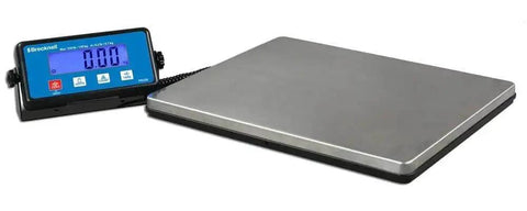 Heavy Duty Parcel And Shipping Scale With 330 Pound Capacity Clear LCD Display Stainless Steel Platform AC Adapter Included Or Four AA Batteries A Real Workhorse For Warehouse And Industrial Shipping