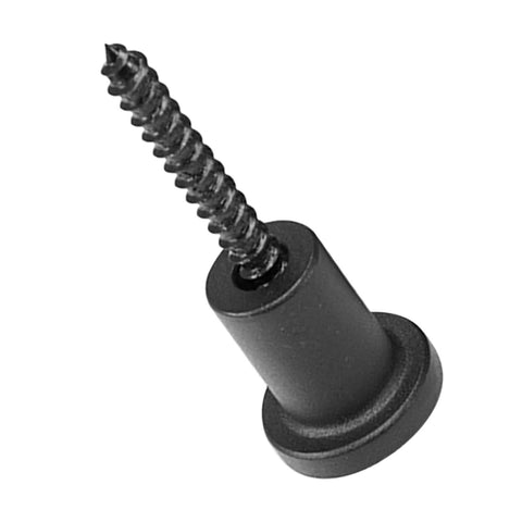 Close-up of a black clamp screw from the Sliding Barn Door Track Connectors Set with Wall Spacers Expansion Tubes and Clamp Screws for Easy DIY Installation on Various Door Types Versatile Hardware for Home Projects