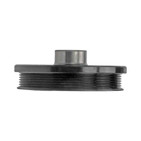Side view of Beefed Up Chevy Traverse Harmonic Balancer Replacement 2009 To 2023 Black Serpentine Drive Belt Type With Keyway
