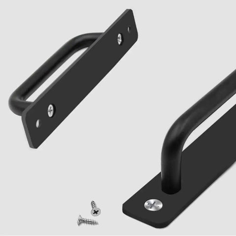 Pack Of 2 Black Barn Door Handles Sliding Pull Handles For Cabinets And Drawers High Performance Kitchen Hardware
