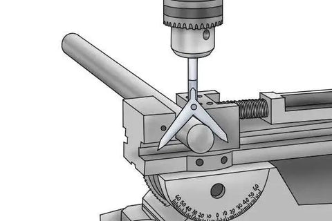 Precision Round Bar Center Finder For Milling Machines With Three Eighths Inch Shank Steel Centering Gauge For Round Stock Shafts And Pipes