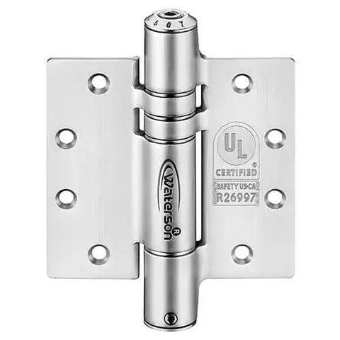 5 Inch Heavy Duty Spring Door Hinge With Built In Closer UL Listed Fire Rated Stainless Steel Satin Brushed Finish