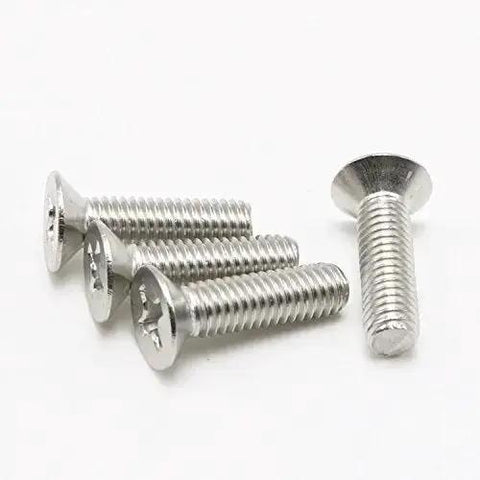 Two Fifty Six UNC Phillips Flat Head Countersunk Machine Screws Assortment Kit Stainless Steel Full Thread Ten Size 200 Piece For Electronics Projects And Small Hardware Repairs