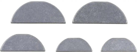 Drop In Woodruff Keys Set for Automotive Engines, Natural Finish, Size 13125, shown in a set layout for timing gears and sprockets.