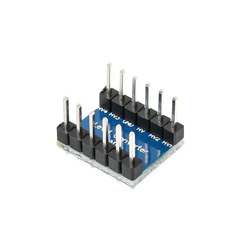 Close-up view of Bi Directional I2C Logic Level Converter Four Channel 3V3 To 5V Pre Soldered for interfacing microcontrollers.