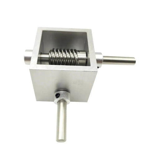 5 To 1 Right Angle Worm Gearbox For DIY Projects 90 Degree Drive Reducer With 8 Millimeter Shaft And 20 Tooth Output