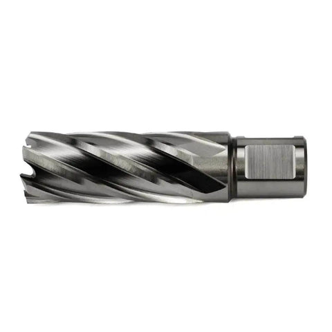 Heavy Duty Seven Eighth Inch Annular Cutter With Two Inch Cutting Depth Weldon Three Quarter Inch Shank With Two Flats And Pilot Pin For Magnetic Drill Press By OSCARBIDE Drills Large Holes Faster Than Regular Bits