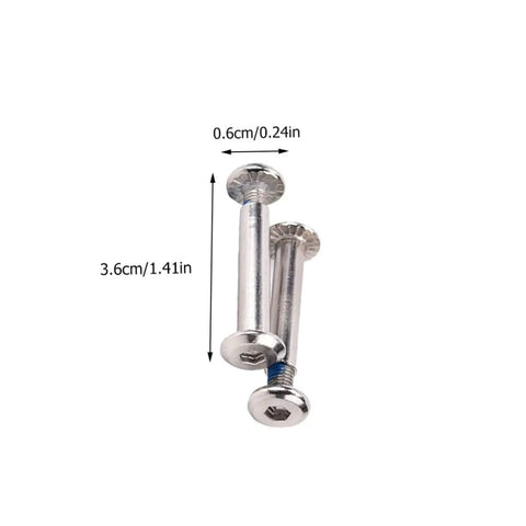 16 Piece Inline Skate Replacement Screws Kit, Stainless Steel Skate Wheel Screws For Inline Bearings, Durable Hex Socket Fasteners