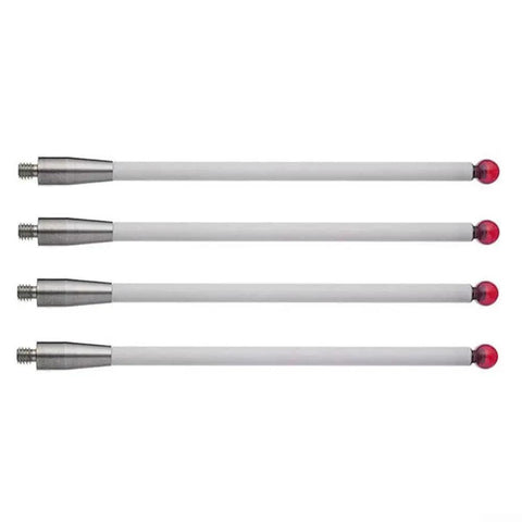 CMM Touch Probe Stylus With 6mm Ceramic Ball Tip 100mm Length Threaded Handle Pro Grade Wear Resistant And Anti Collision Protection For Durable Precision In CNC And EDM 4 Pack