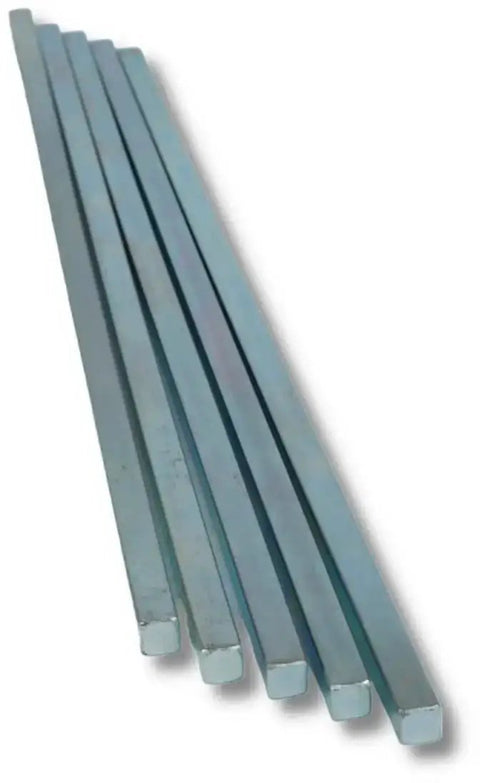 Beefy 1/4 Inch Square Steel Bar Stock Pack of 5 Zinc Coated Cold Drawn 1/4 x 1/4 x 12 Inch Bars for Precision Key Stock