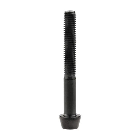 Titanium M5x40mm screw, tapered head, black, DIN 912, 6Al4V Grade 5 titanium, 0.8mm pitch, 5mm dia, high strength.
