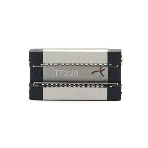 Front view of MGN7H Carriage Block for 7mm MGN7 Linear Motion Slide Rail Guide With Two Spare Balls Included, Durable, Easy Install, Clean Plastic Rail Ready.
