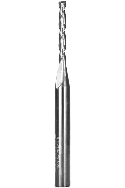Upcut Spiral Router Bit 2 Flute Solid Carbide CNC End Mill, 1/8-Inch Diameter, 1/4-Inch Shank, Premium C3 Micro-Grain Tungsten Carbide
