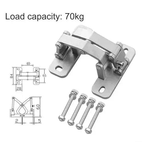 Stainless Steel 180 Degree Heavy Duty Door Hinge For Stone Fire And Thick Doors With High Load Capacity 70 Kg with bolts