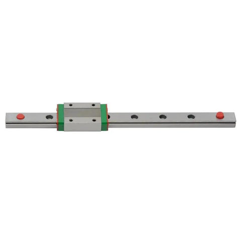 200mm MGN12 Linear Rail Guide With MGN12H Carriage Block For 3D Printers And CNC Machines Beefed Up For Smooth As Butter Precision Includes 2 Red Rubber Stoppers And 8 Fixing Holes For Solid Mounting