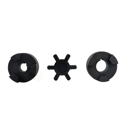 One Inch To One And Three Eighths Inch Bore L110 Series L Jaw Coupling Set With Buna N Rubber Spider Three Piece Kit For Log Splitter Shafts