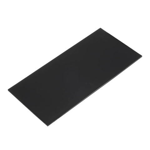 Hard UHMW Polyethylene Sheet For Heavy Duty Use By Meccanixity, 10 x 12 x 0.1 in, black, flat surface, ideal for liners and bearings.