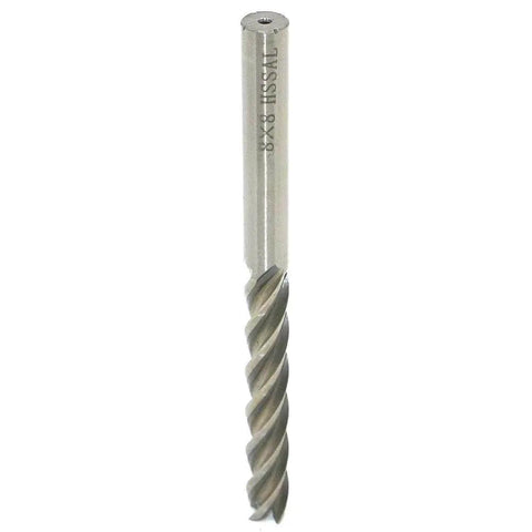 Five Sixteenth Inch HSS End Mill With Extra Long Straight Shank 8Mm Cutting Diameter And 8Mm Shank, Four Flute Milling Cutter