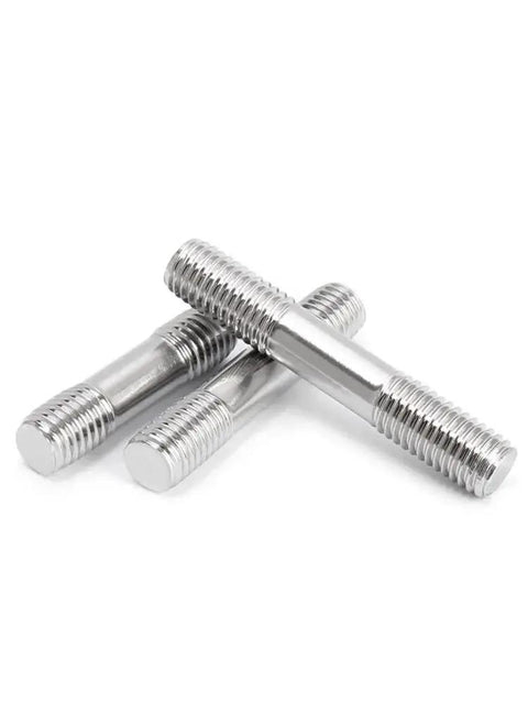Double End Threaded Rods And Studs 304 Stainless Steel M8x30 Bolt Set 5 Pieces shown in a front view