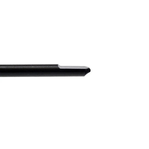 Close-up view of a two pack three sixteenth inch by five and a half inch Tapcon masonry drill bit with premium carbide tip for concrete and brick.