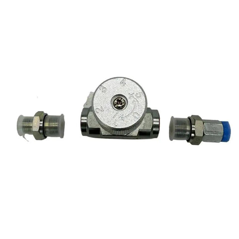 G3/8 W L08 Connector Flow Control Beefed Up Bidirectional Hydraulic Restrictor Valve, chrome-plated carbon steel, 30 L/min, 40 MPa