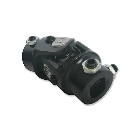 Heavy Duty Double D To Thirteen Sixteenth Inch Thirty Six Spline Universal Steering U Joint 83mm Length Black Steel With Premium Needle Bearing Durable Auto Steering Joint For Off Road And Street - front view