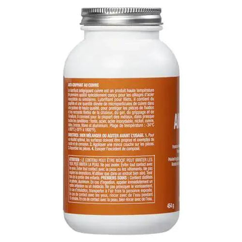 Copper Anti-Seize Compound With Micro Fine Copper Flakes In A Semi-Synthetic Grease Carrier 454 g side view
