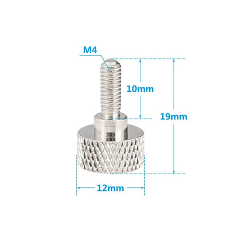 Standard M4 Button Head Cap Screw In Brass Nickel Plated Finish Thumb Screw Style With 9mm Thread Length Durable Hardware