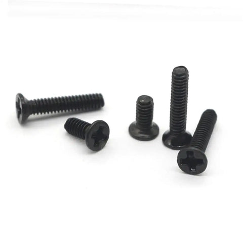18 Piece Miniature Screw Set With Flat Countersunk Head Micro Screws For Glasses, Watches, And DIY Projects In A Clear Storage Box