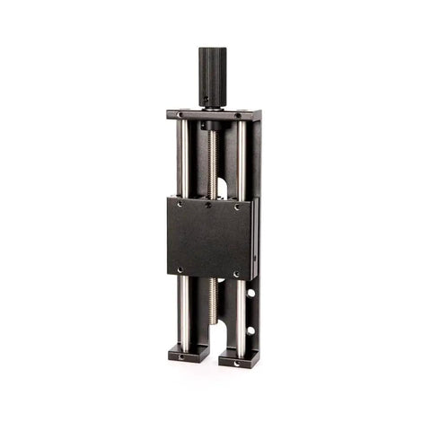 Z Axis Lift Stand Kit For Ray5 5W And 10W Laser Engravers with adjustable focus rotating knob and wider lift range, black metal, front view
