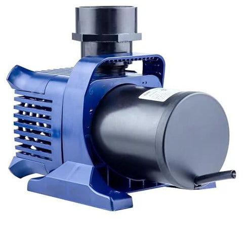 Submersible pond pump, blue with black motor housing, 10300 GPH, 33 ft cord for ponds and fountains