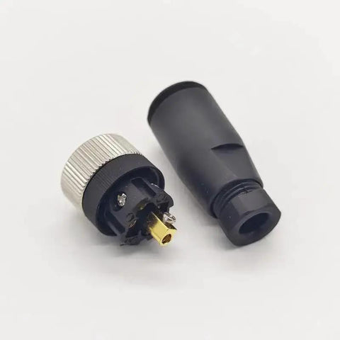 M12 5 Pin Female A Code Field Wireable Connector IP67 Waterproof Straight for PG7 Cable, disassembled view