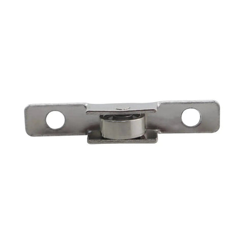 Front view of 12 Pack Sliding Door Window Pulley Wheel 43x7mm Silver Universal Metal Roller made of cold rolled steel with nickel plating.