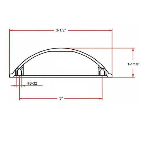Technical diagram of Oil Rubbed Bronze Cabinet Pull 3.5 Inch Length And 1.06 Inch Width Zinc Alloy Kitchen And Bathroom Handle