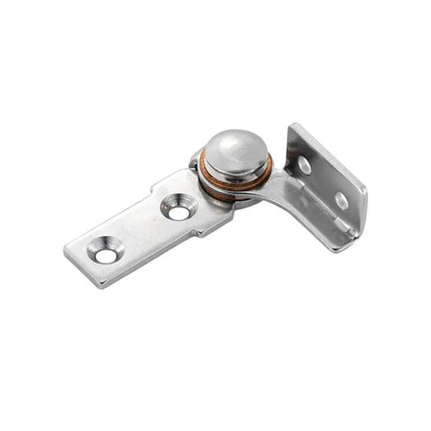 Heavy Duty 304 Stainless Steel Torque Hinges 2.0 N m With 0 To 90 Degree Stop Position Silver Finish Corrosion Resistant Hardware Front View