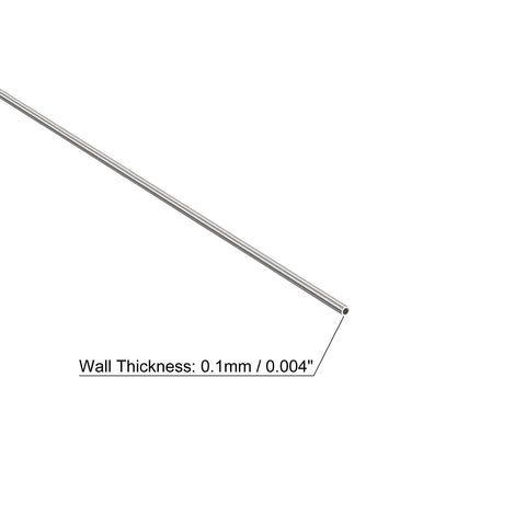 4 Pack 304 Stainless Steel Capillary Tubes With Outer Diameter 0.5mm And Wall Thickness 0.1mm Each 300mm Long For Industrial Machinery Built Tough Corrosion Resistant High Temperature Tubing Uxcell