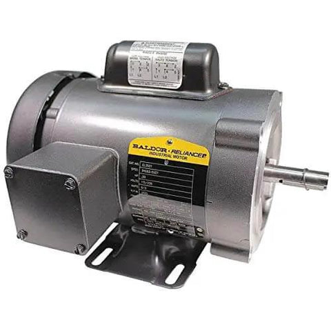 1/3 HP Single-Phase Electric Motor, 1725 RPM, 115/230V Dual Voltage, 56C Frame, C-Face Flange, Foot Mount, Grey Metallic Finish