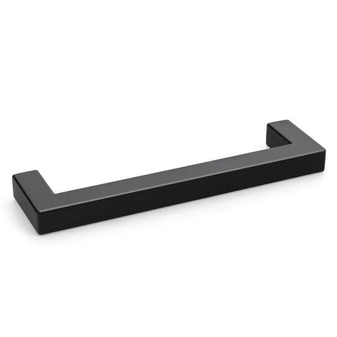 10 Pack 5 Inch Black Cabinet Handles Matte Black Drawer Pulls Stainless Steel 128mm Square Bar Modern Cabinet Hardware For Kitchen Bathroom Cupboards Scratch Resistant Durable Finish With Easy Grip Comfortable Textured Surface For Daily Use