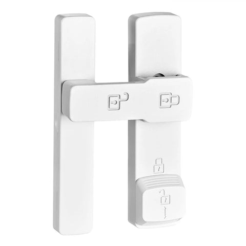 White 180 Degree Barn Door Lock With Dual Locking System And Hidden Screws Zinc Alloy Flip Gate Latch Hardware Close-Up