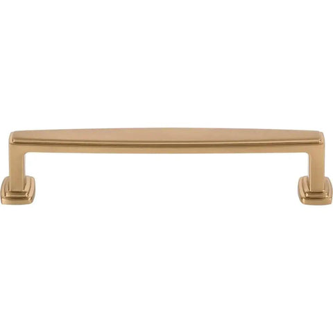 Richard Cabinet Pull Satin Bronze 128 Mm Center To Center With Stately Step Profile and Soft Square Shape front view