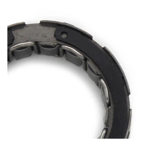 Close-up of Beefy One Way Starter Bearing For Motorcycle Clutch Engages The Engine Smoothly And Prevents Back Spin Direct Fit Replacement