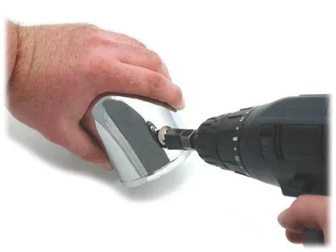 Drill making hole using Vacuum Sensor Adapter Kit For Modular Intake Systems With Universal Vacuum Line Fittings 2 Hole Saws 6 Grommets
