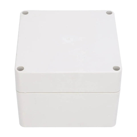 Front view of IP65 Waterproof ABS Plastic Enclosure for Electrical Junction Boxes and Control Panels, with sealed gasket and mounting holes.
