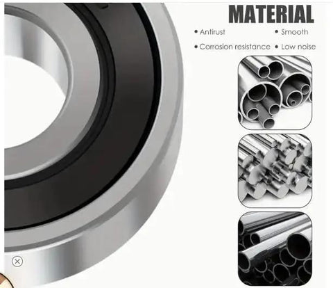Heavy Duty 10 Pack 6205 ZZ Ball Bearings 25x52x15mm Double Metal Shielded Chrome Steel with material features