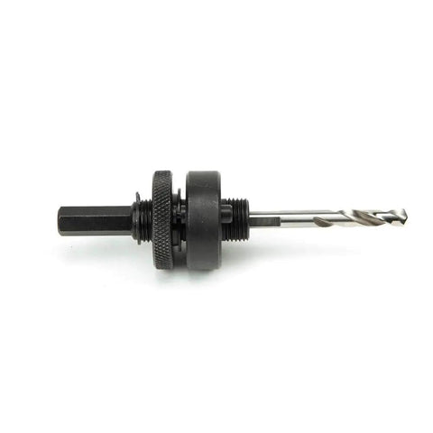 7/16 Inch Hole Saw Arbor With Pins Built Tough for Quick Locking and Solid Hold, Fits 1 3/8 Inch to 6 3/8 Inch Hole Saws, Hardened Mandrel